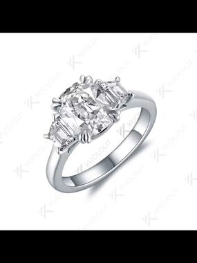 Kuololit 2.8ctw moissanite OMC ring s925 sz9